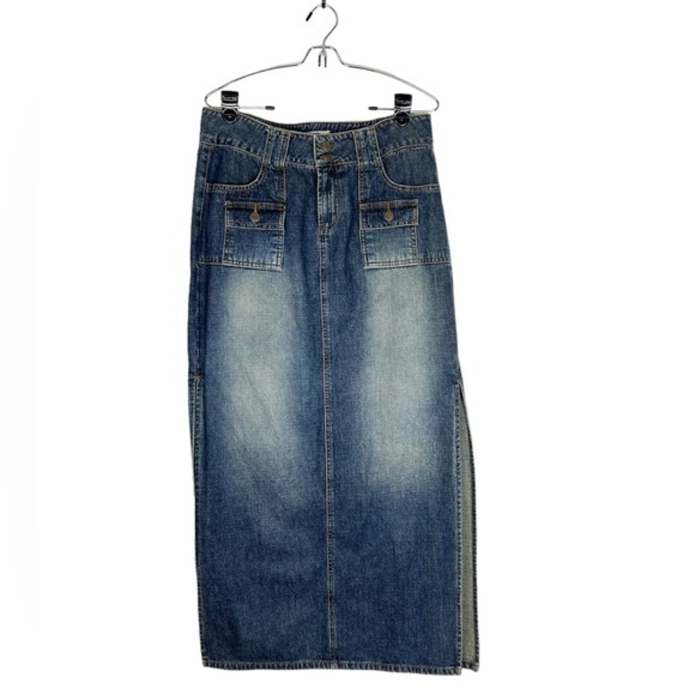 Vintage Paris Blues Denim Skirt Straight Maxi Y2K size‎ 11